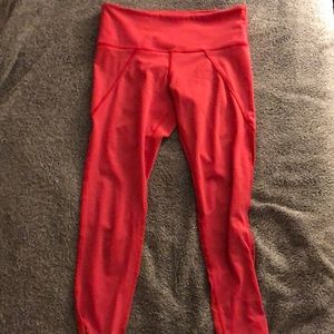 Hot pink leggings w/ mesh
